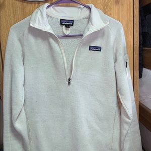 White fleece pullover
